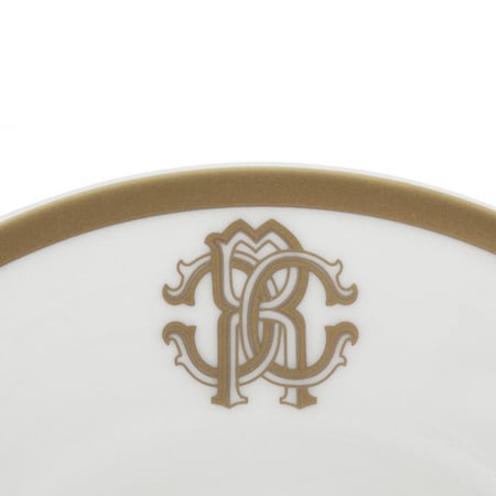 كوب روبرتو كافالي بشعار الماركه مع صحن