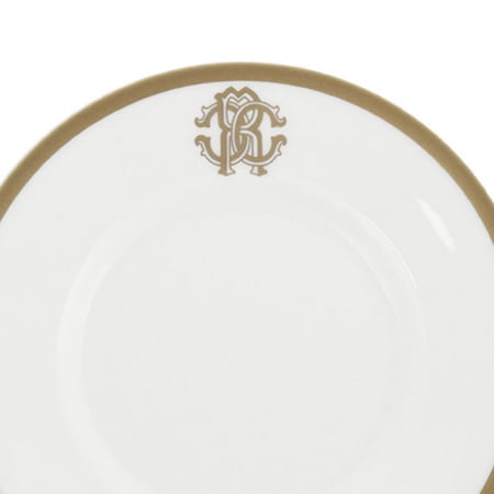 كوب روبرتو كافالي بشعار الماركه مع صحن