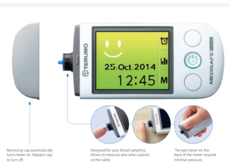 جهاز فحص السكر في الدم ميدي سيف MEDISAFE Fit Smile