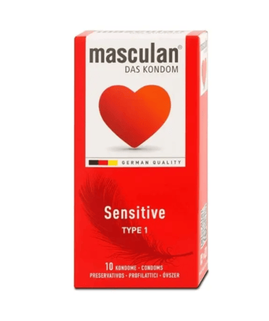عازل طبي احساس عالي رقيق كلاسيك masculan TYPE1 عبوة 10 حبه
