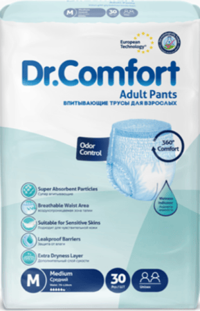 حفائظ كبار السن د.كمفورت كلوت مقاس ميديم عبوة 30 DR. COMFORT