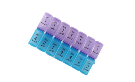 حافظة ومنظم اقراص الدواء الاسبوعي