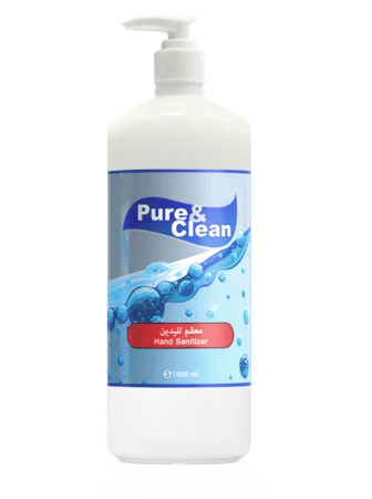 جل معقم لليدين ضغاط 1 لتر Pure & Clean