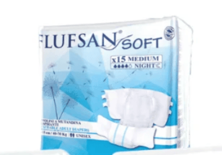 حفائظ لكبار السن فلوفسان لزاق SOFT مقاس ميديم عبوة 15 حبه
