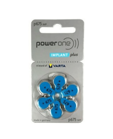 بطاريات قوقعة الأذن المزروعة Power One Implant Plus - كرت
