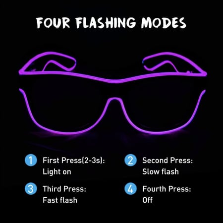 نظارة LED لا سلكية - لون أصفر