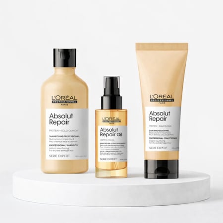 روتين العناية بالشعر التالف ابسلوت ريبير الاصفر الحجم الصغير من لوريال بروفيسونال