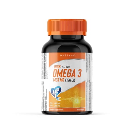 هوليستا أوميجا 3 عالي التركيز مع زيت السمك 80كبسولة جيلاتينية