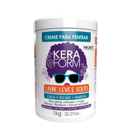 سكاف كيرا فورم LIVRE LEVEE SOLTO  كريم تصفيف الشعر الكيرلي بخلاصة زيت جوز الهند و الخروع و الصبار 1000جرام