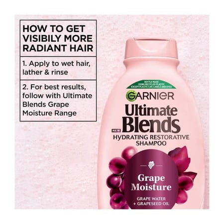 جارنيه الترا دوكس شامبو مجدد لترطيب الشعر بماء العنب و بذور العنب 600مل