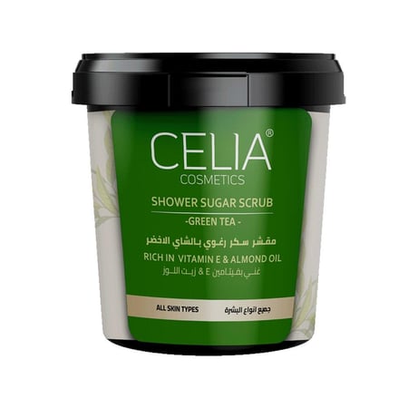 سيليا مقشر سكر رغوي بخلاصة الشاي الأخضر لجميع أنواع البشرة 600جرام
