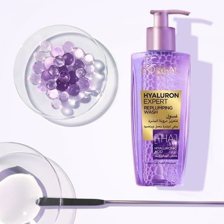 تنظيف عميق للوجه مع غسول لوريال هيالورون إكسبرت