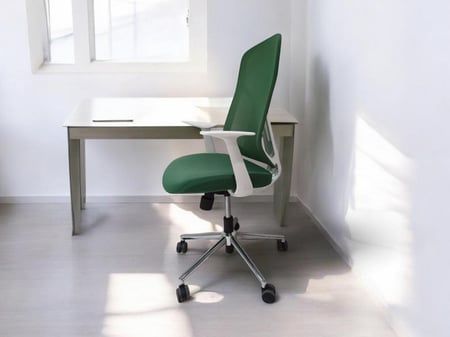 كرسي مكتبي شبك ظهر قصير اخضر