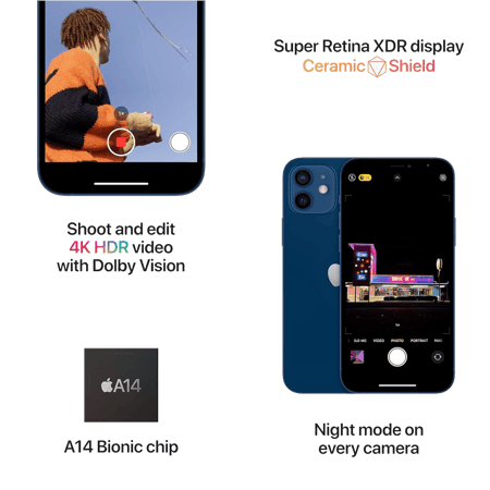 ابل ايفون 12 (128 جيجابايت) - ازرق