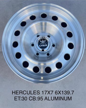 جنوط سيريوس جيب لاند كروزر الجديد - مقاس 17 - 6مسمار *139 البيع بالطقم فقط