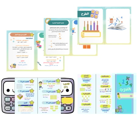 مطويات رياضيات ثالث ابتدائي - الترم الأول كاملًا