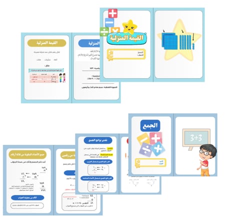 مطويات رياضيات ثالث ابتدائي - الترم الأول كاملًا