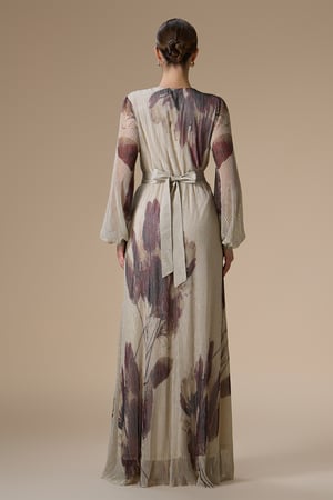 فستان موف طويل شيفون