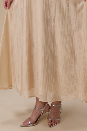 جلابية ماكسي بيج بتطريز ناعم