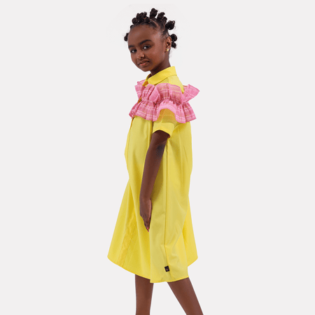 فستان كرمشة الفوشيا