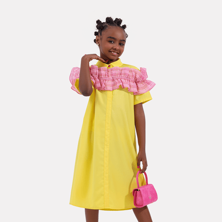 فستان كرمشة الفوشيا