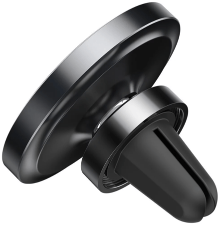 قاعدة بيسوس مغناطيسيه دائريه لتثبيت الهاتف في طبلون ومكيف السيارة - أسود