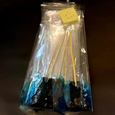 قمر الدين حامض كهرباء ازرق اعواد