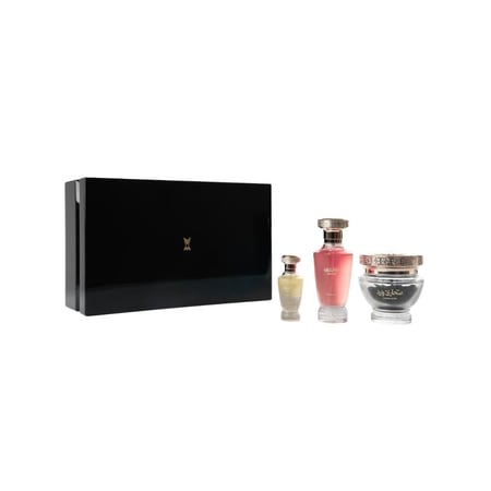 بوكس هدايا صحاري ورد من مجموعة الإرث (عطر 100 مل, زيت عطري 15 مل و بخور 28 جرام )