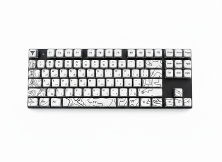WHITE KEYCAPS TOPO - كي كابس توبو أبيض