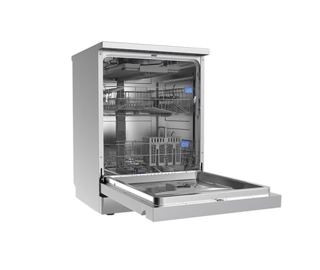 ميديا غسالة صحون 14 مكان 10 برامج 3 رفوف فتح تلقائي واي فاي سيلفر Midea WQP14W5233CS