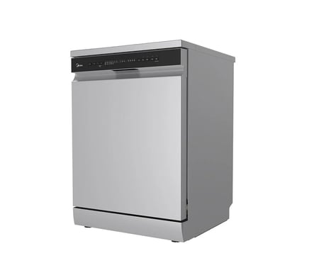 ميديا غسالة صحون 14 مكان 10 برامج 3 رفوف فتح تلقائي واي فاي سيلفر Midea WQP14W5233CS