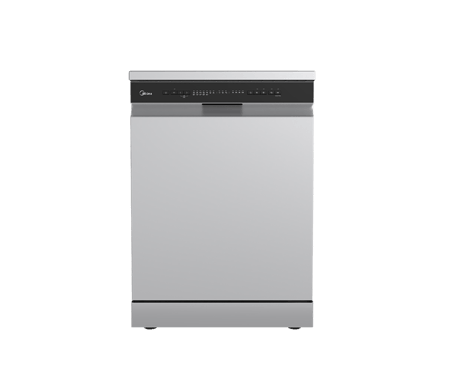 ميديا غسالة صحون 14 مكان 10 برامج 3 رفوف فتح تلقائي واي فاي سيلفر Midea WQP14W5233CS