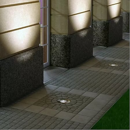 كشاف دفن أرضي LED 3 واط | إضاءة صفراء 3000K بثلاث عدسات