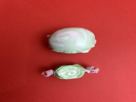 تافي تفاح اخضر مجفف بالتجميد