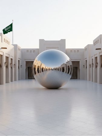 إيجار كرة مرايا لون فضي لامع بطبقتين (PVC  0.4) مم – 90 سم