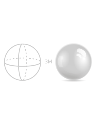 إيجار كرة مرايا بشعار يوم التأسيس لون أبيض بطبقتين (PVC  0.4) مم – 3 متر