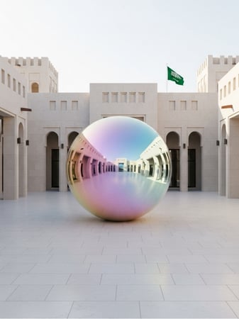 إيجار كرة مرايا لون صدفي بطبقتين (PVC 0.4) مم – 2.5 متر