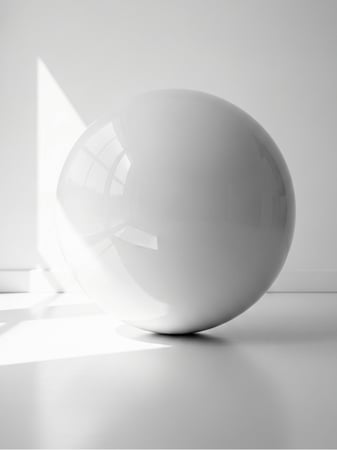 إيجار كرة مرايا لون أبيض بطبقتين (PVC  0.4) مم – 90 سم
