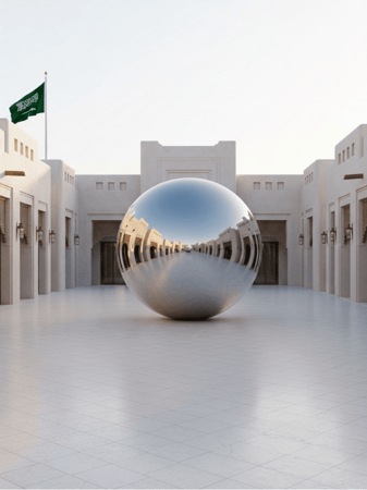 إيجار كرة مرايا لون فضي لامع بطبقتين (PVC 0.4) مم - 40 سم