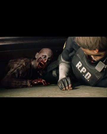 شخصية ليون في Resident Evil 2 Remake تأجير لعبة رعب PS5 PS4