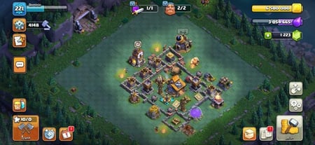 حساب كلاش أوف كلانس تاون هول 16 ابطال ماكس