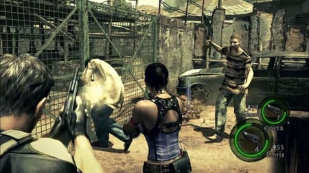 تأجير لعبة Resident Evil 5 مواجهة الأعداء في طور القصة
