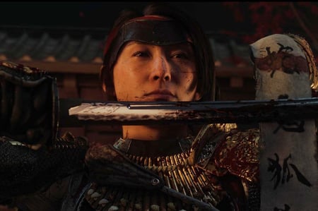 لقطة لعب Ghost of Yotei معارك ومهام تأجير PS5
