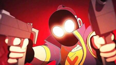 مواجهة الأعداء مع أسلوب لعب سريع في My Friend Pedro تأجير ألعاب PS5