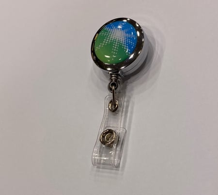 تعليقة دائري فضي بلاستيك 25 مل