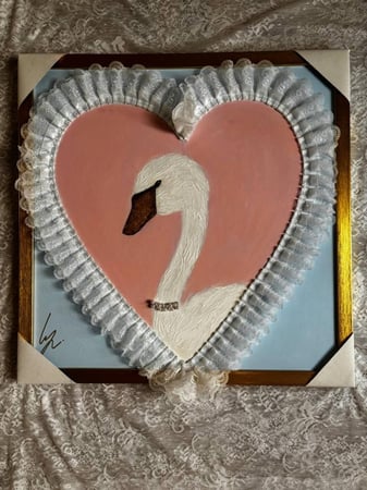 Pearl Swan Painting