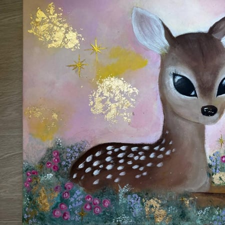 Stardust Deer Painting