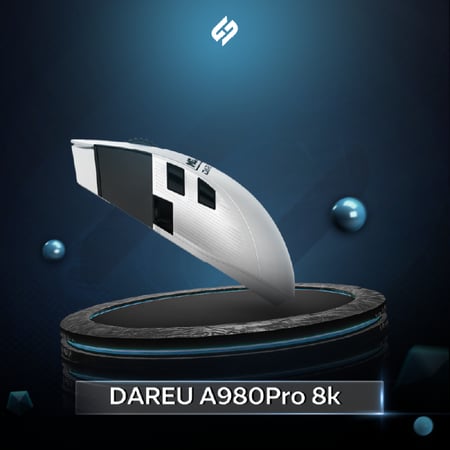 ماوس Dareu A980 pro 8k سلكي و لا سلكي ابيض