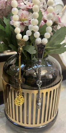 سبح الصدف حجم mm8 فضي