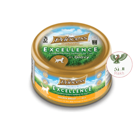 صدور الدجاج مع الأرز 70 غ طعام رطب للقطط برنسيس معلبات